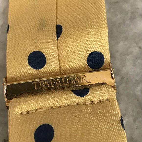 Trafalgar Suspenders Mens One Size Yellow Polka Dot Leather Button End Y-Back - Picture 7 of 7